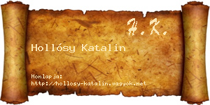 Hollósy Katalin névjegykártya
